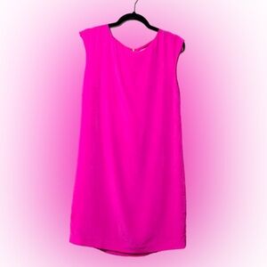 Cynthia Rowley hot pink 100% silk sleeveless shift dress, Size 8, Perfect!